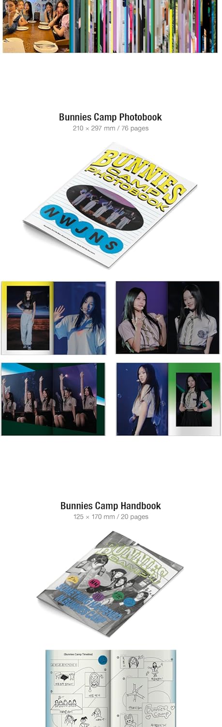 NewJeans Yearbook 22-23 Photo Bundle+Bunnies Camp photobook+Handbook+Letters to Bunnies+Polaroid Book+Photo zine+Photocard+Photo+Sticker+Digital Code+Index Sticker+Tracking Sealed New Jeans