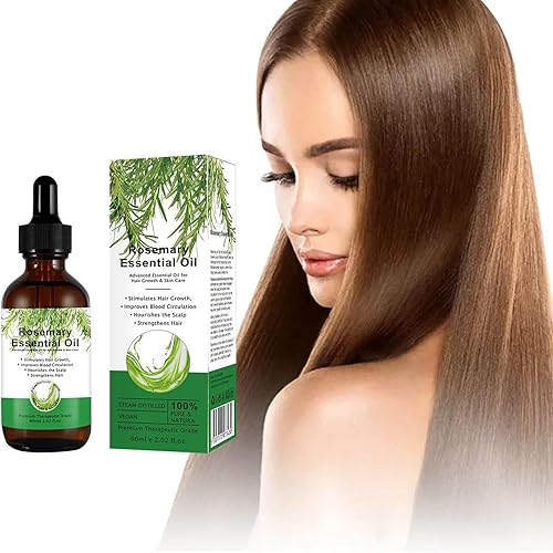 Miniatura 4 de Aceite esencial de romero para el crecimiento del cabello, aceite de romero 100% puro y natural para cejas y pestañas, aceite de romero orgánico
