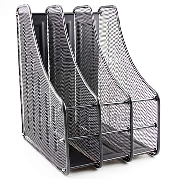 Octopus prime 3 Tier Vertical Sections Metal Mesh Magzine Holder Rack File Paper Document Sorter Tray