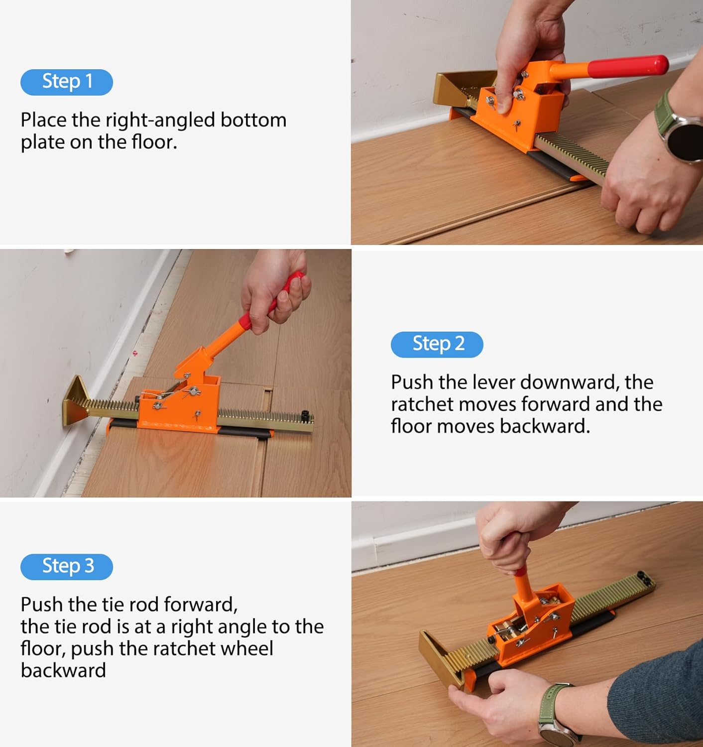 Hardwood Flooring Jack Positioning Tool - Laminate Flooring Installation Kit for Hardwood, Wood Floor, Plank, Board Installation
