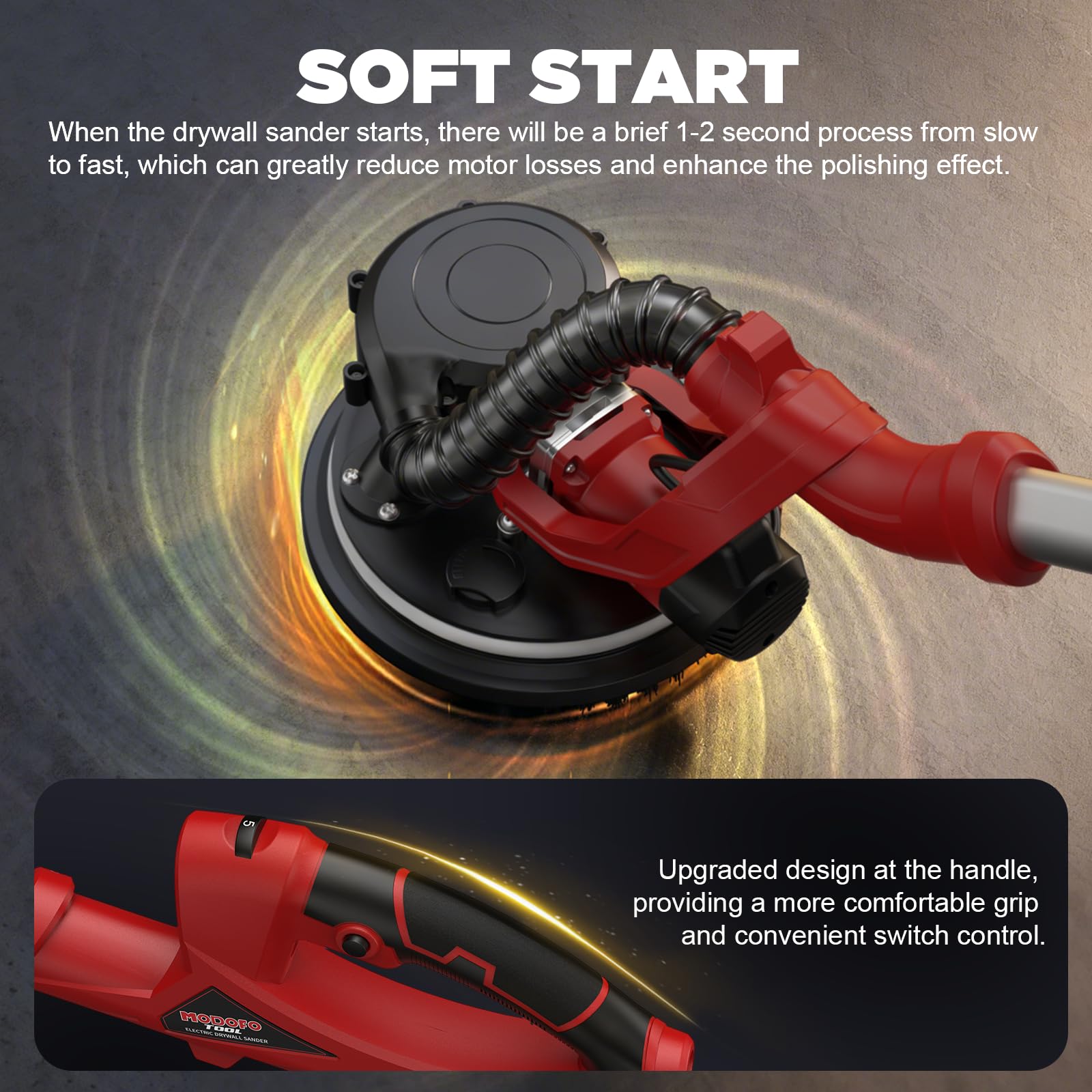 Drywall Sander with Vacuum - Powerful & Quiet -2