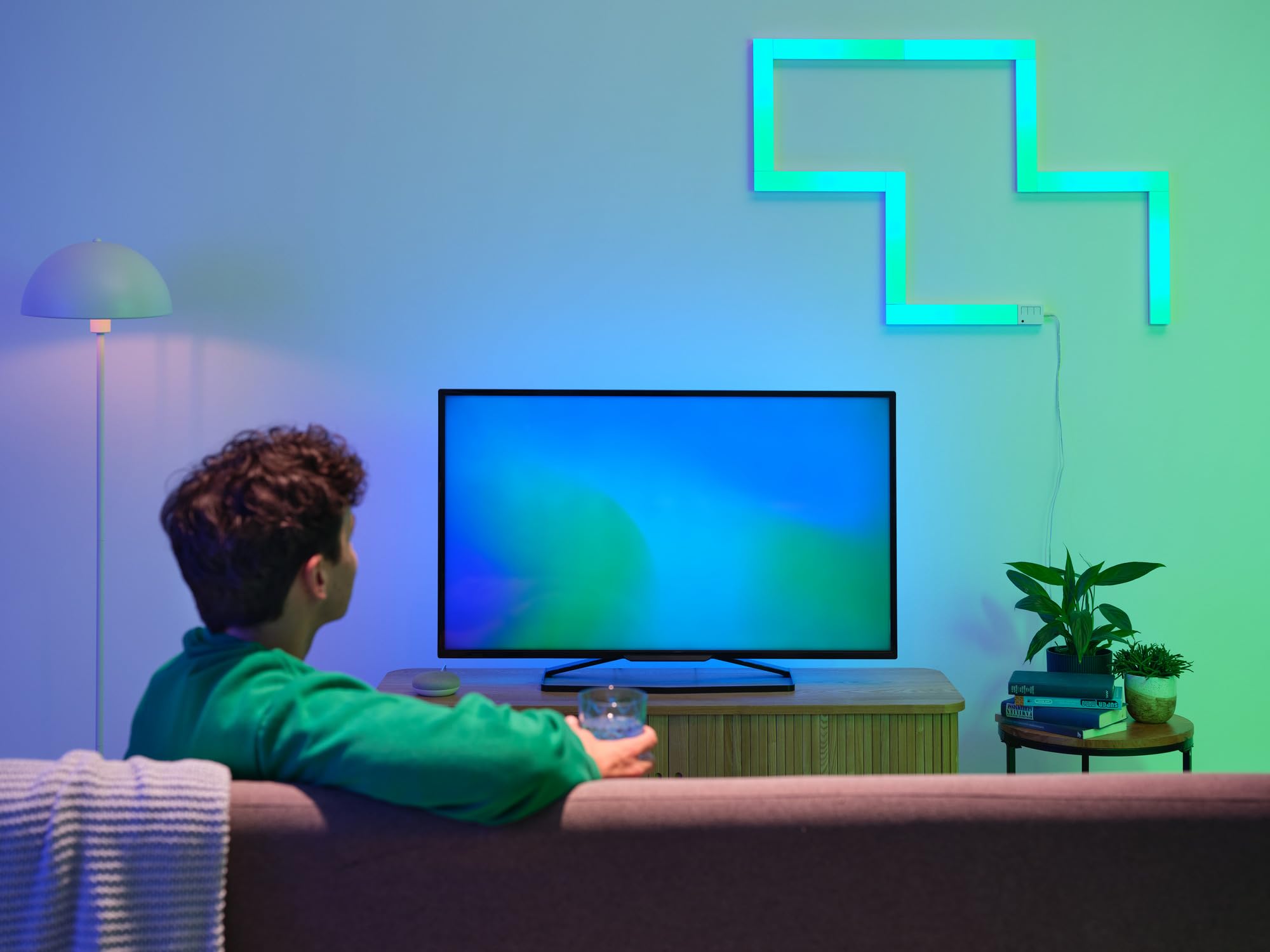 GXTrust 905 Vybz RGBIC LED Lightbar Gaming Deko, 9 LED Leiste Wandleuchte, 44 Lichtmodi, App Steuerung, Musik Sync, RGB Lampe Wandlichtleiste für Gaming Zimmer Gamer Room Setup