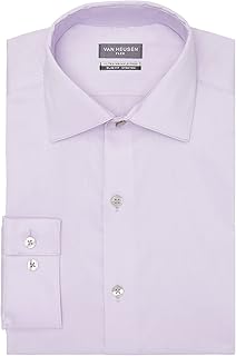 Van Heusen Camisa de vestir para hombre, ajuste delgado, ultra sin arrugas, cuello flexible elástico