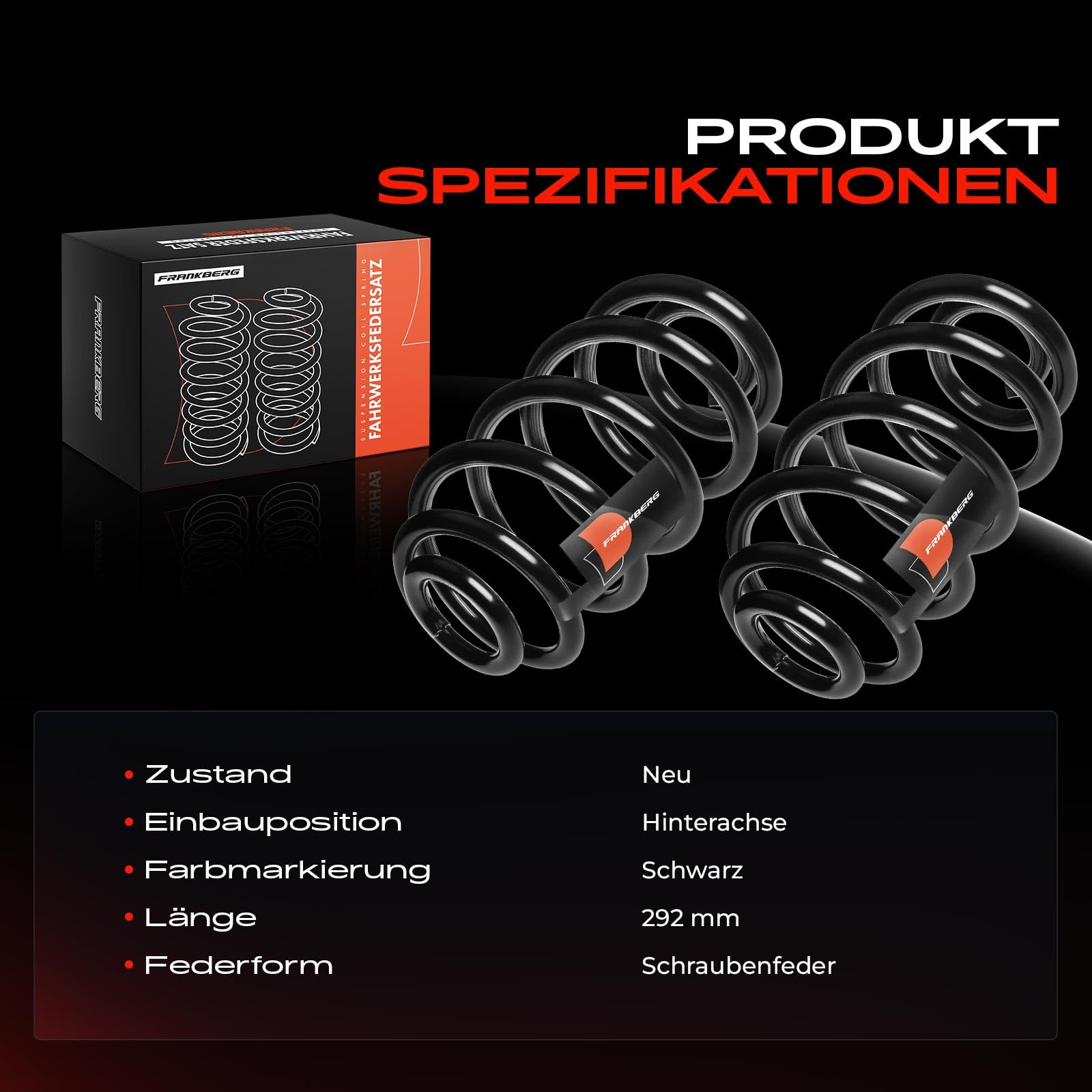 Frankberg 2 molle per sospensioni assale posteriore 93175375 | Compatibile con: Signum Z03, Vectra C Caravan Z02