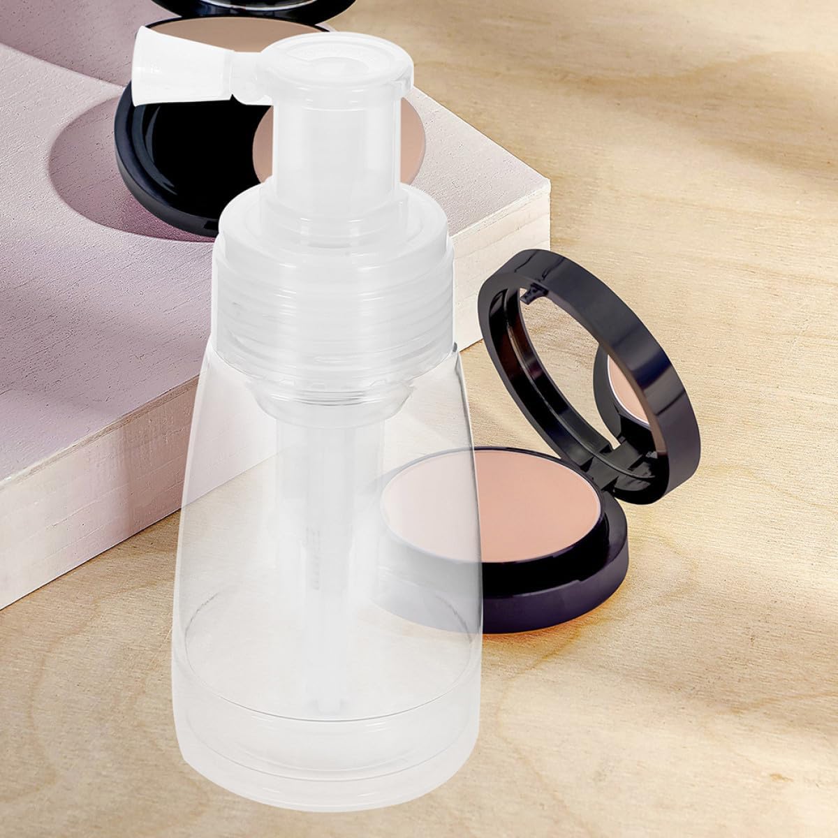 Powder Spray Bottle 2pcs 180ml Travel Refillable Loose Powder Dispenser with Spray Pump for Body