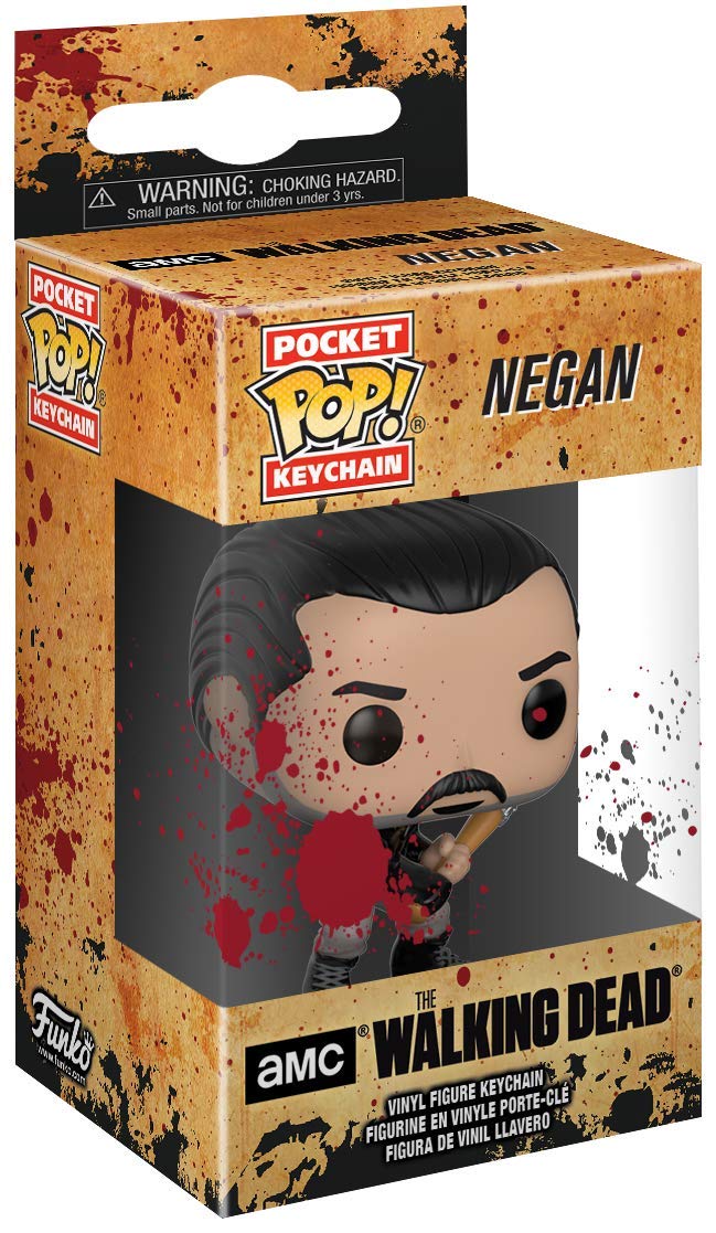 Funko Kieszonkowy Pop! Brelok: The Walking Dead - Negan - Mini Winylowa Figurka Kolekcjonerska Oryginalny Brelok - Wypełnienie skarpet - Pomysł na prezent - Oficjalny towar - TV Fani - Minifigurka