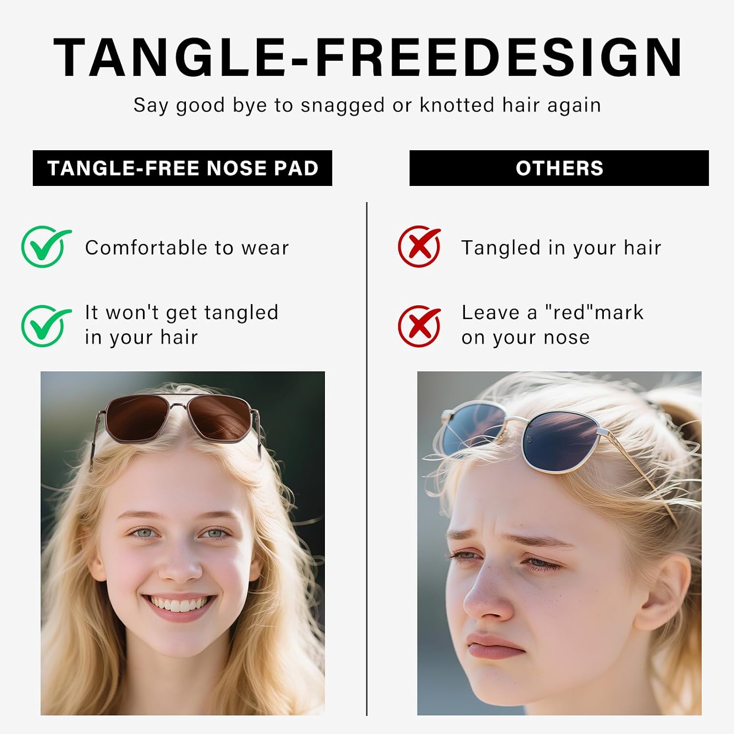 KUGUAOK Polarized Aviator Sunglasses for Women Men Fashion UV Protection Tangle Free Sun Glasses Vintage Trendy Shades