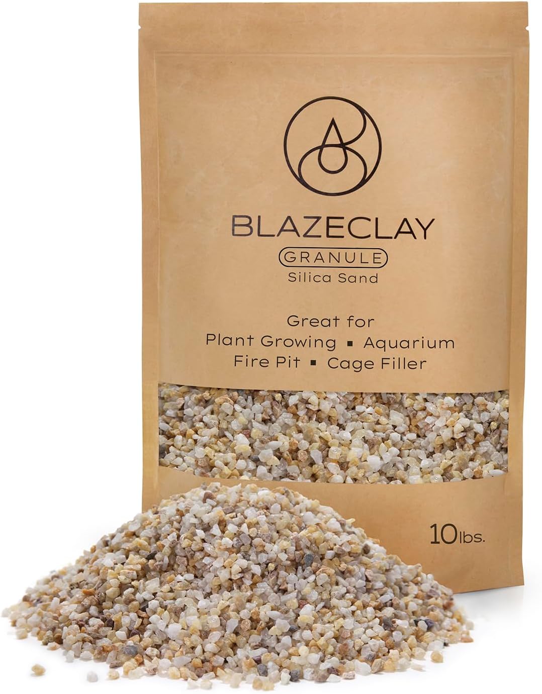 Granule Silica Sand - 10LB- Gravel for Plants - Horticultural Sand - Small Sharp rocks for Plants Bonsai Cactus & Garden Sand Grit - Terrarium and Plant Sand Soil Gardening Landscape Succulent Stones