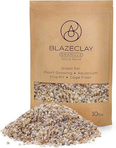 Miniatura 1 de BLAZECLAY Arena de sílice ignífuga para hogueras, arena de sílice de 10 libras para chimeneas y fuego de gas, capa base a prueba de calor, arena