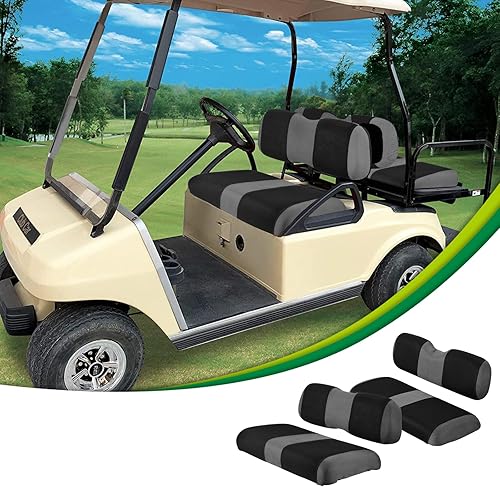 Miniatura 18 de Juego de fundas de asiento de carrito de golf, fundas para asientos delanteros de carrito de golf, ajuste para Club Car Precedent OEM, cojín