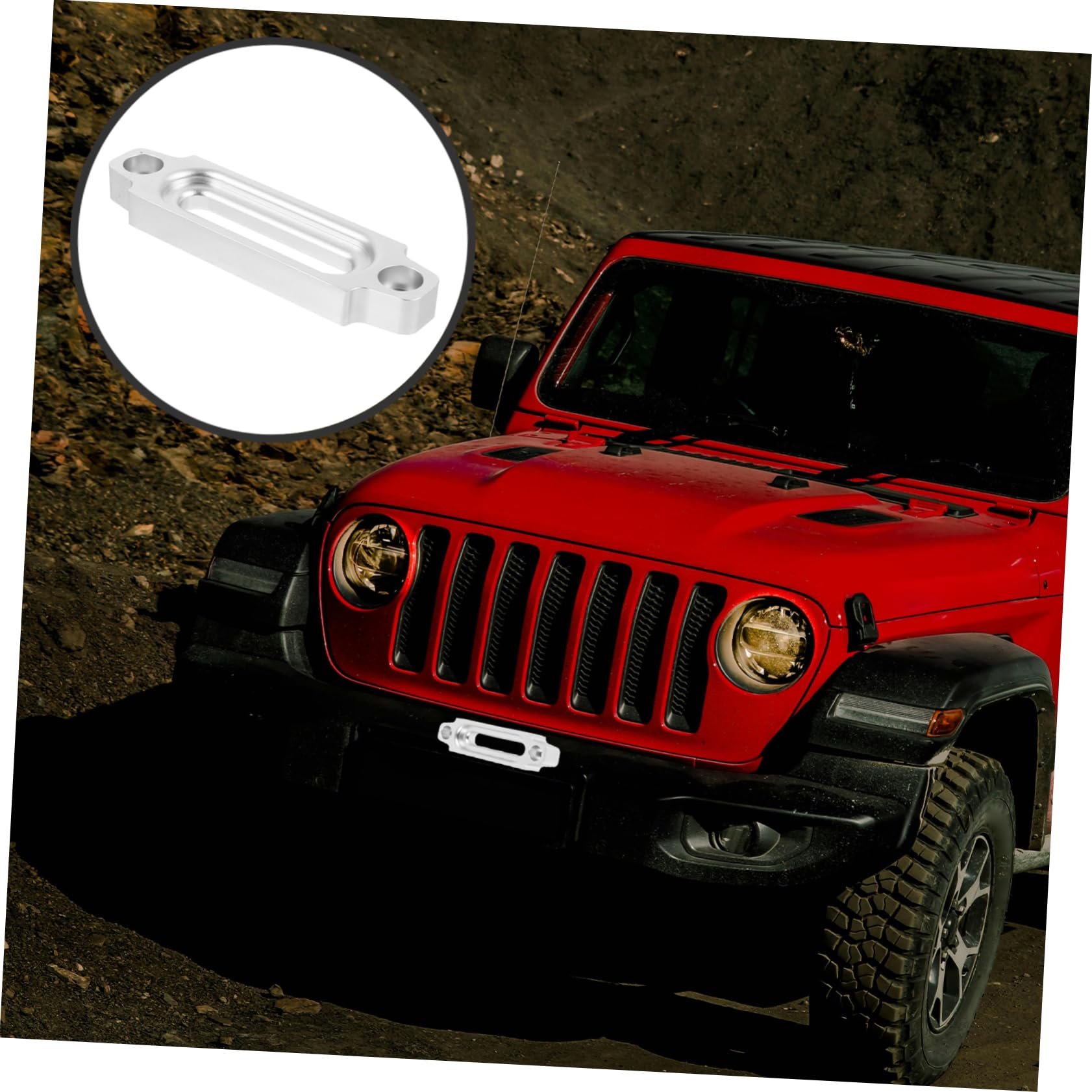 Mikinona Vehicle Winch Fairlead Rope Guide for Synthetic Rope Hawse Fairlead Tool for Offroad Use Easy Setup Reduces Cable and Wear Winch Accessory for Safety and Stability