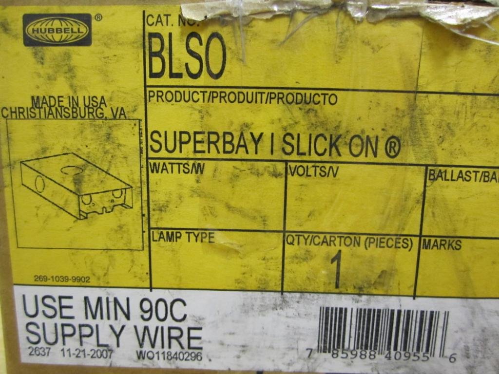 Hubbell BLSO Superbay I Slick On Ballast Housing