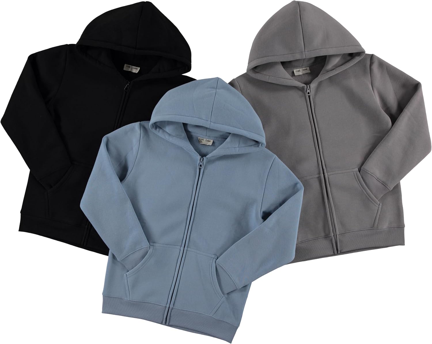 PURE CHAMP Boys Hoodies 3 Pack Fleece Pullover & Zip-Up Sweatshirts for Boys Kids Youth Plain Basic Everyday Wear Sizes 4-20 - Image 3