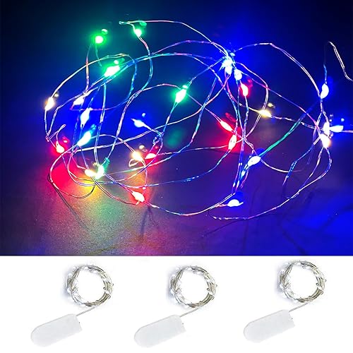 3 Pack Fairy Lights Battery Operated 6.6ft 20 LED Mini