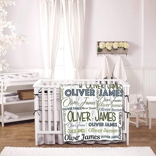 Miniatura 60 de Manta personalizada para bebés, niñas y niños, mantas de bebé personalizadas con nombre, mantas personalizadas para niños, manta de bebé