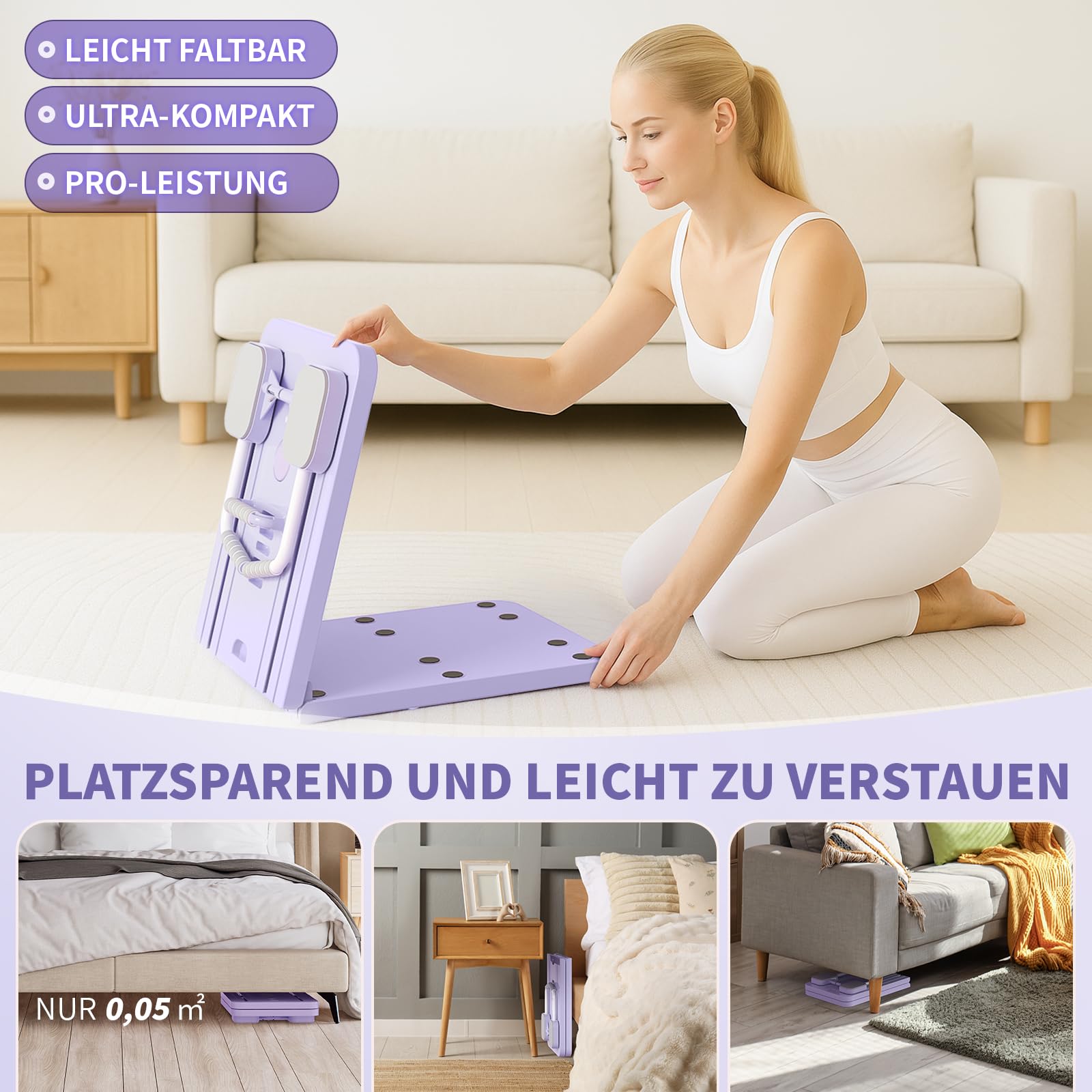 Northdeer Pilates Reformer, 2026 Upgraded klappbares Pilates Board, Multifunktionales 8 in 1 Pilates Set für Zuhause Fitness