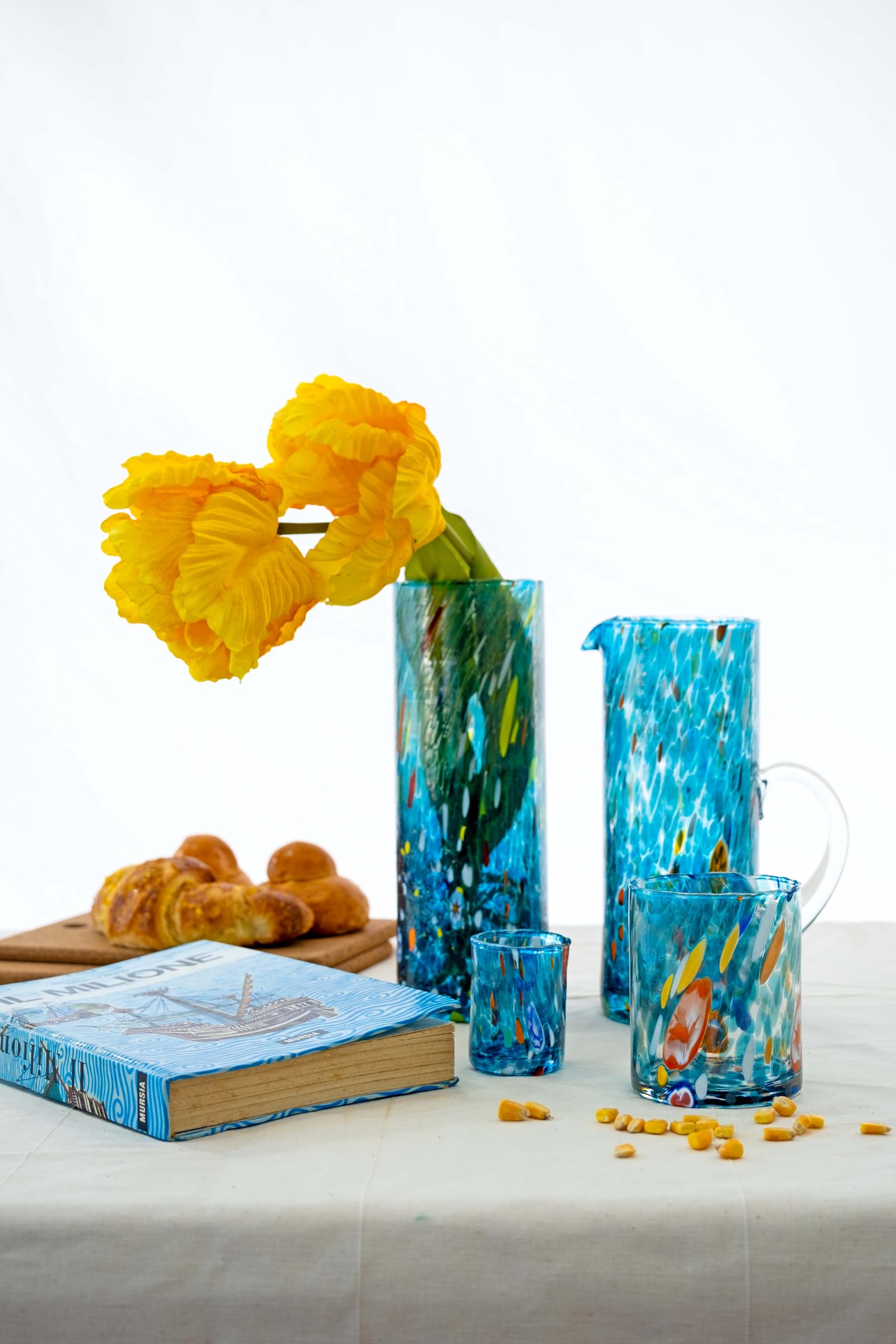 MurArt Brocca di Murano da 1000ml Collezione Tower in vetro soffiato a mano in lavorazione artigianale Made in Italy