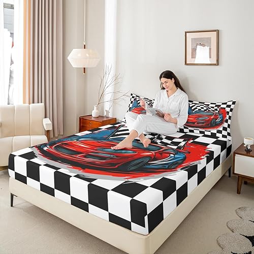 Miniatura 91 de Erosebridal Juego de sábanas para videojuegos, tamaño individual, color morado, sábana bajera ajustable para niños y niñas, moderno juego de sábanas