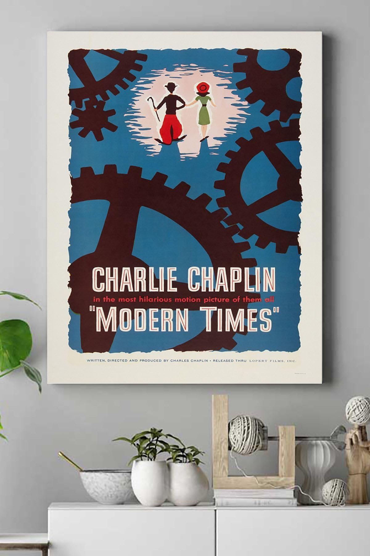 Postermanya (pster17133) Modern Times-asri Zamanlar Film Afişi Kanvas Tablo 40 x 60