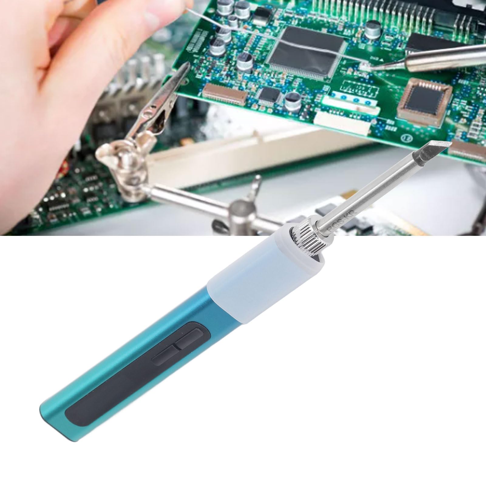 Bezprzewodowa lutownica elektryczna 65 W, przenośny wyświetlacz cyfrowy USB, szybkie nagrzewanie, regulacja temperatury PID, izolowany silikonowy uchwyt, uniwersalny interfejs do