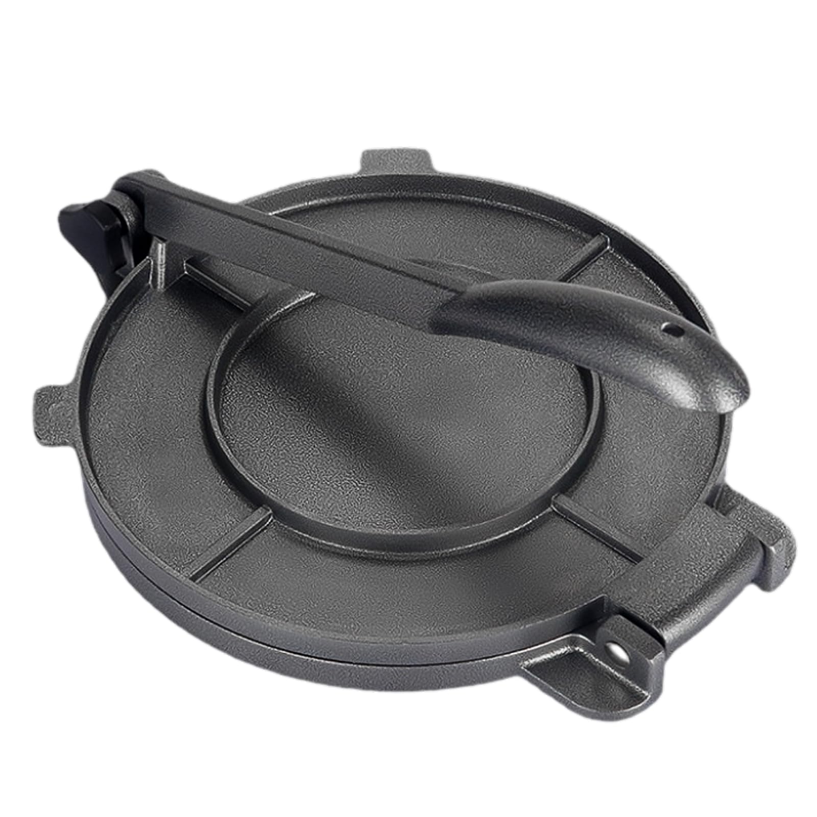 Hanzete Tortilla Press 8 Inches Heavy Duty Flour Tortilla Press Aluminum Alloy Pre-Seasoned Roti Maker with Handle for Corn/Dough/Pizza/Pie/Flour Tortilla