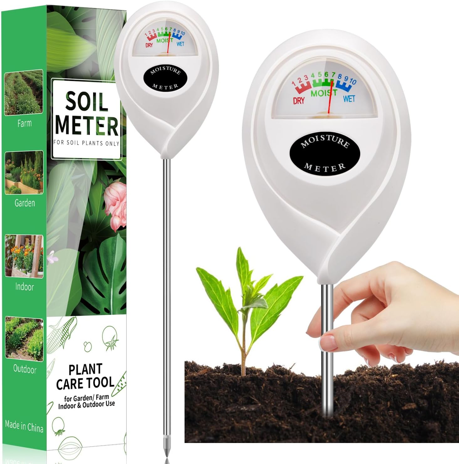 Planters' Choice Indoor Plant Moisture Meter Soil Tester