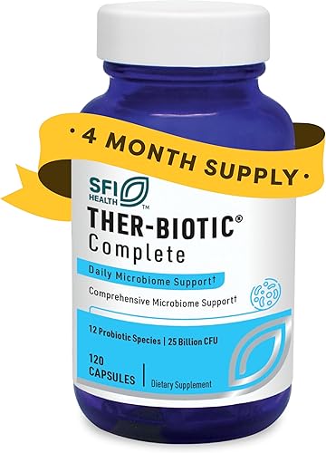Klaire Labs SFI Health Ther-Biotic Complete - Probióticos hipoalergénicos para mujeres y hombres - Suplemento probiótico estable al ácido - 12