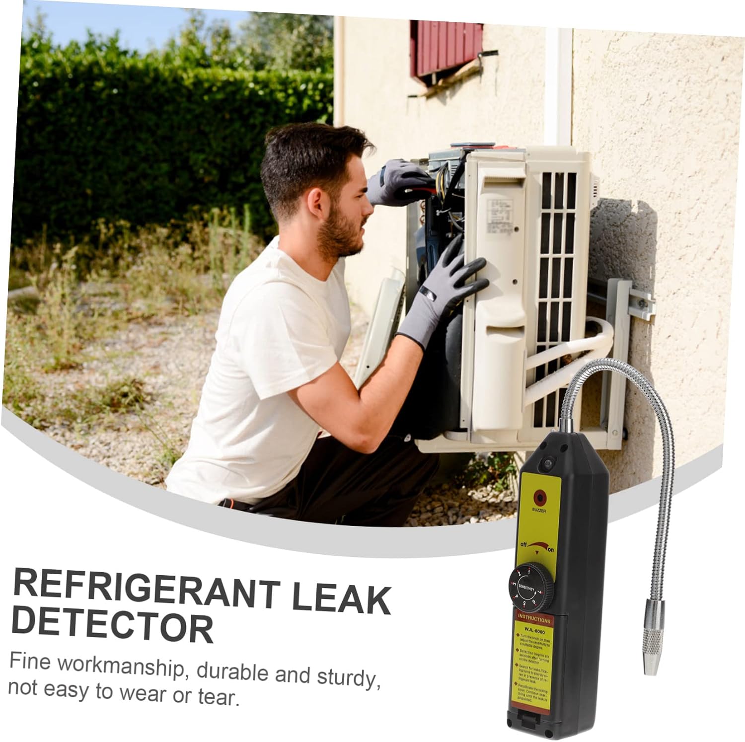 Gadpiparty Leak Detector Leak Test Tool for Halogen Leak Tester Quick Response Alarm
