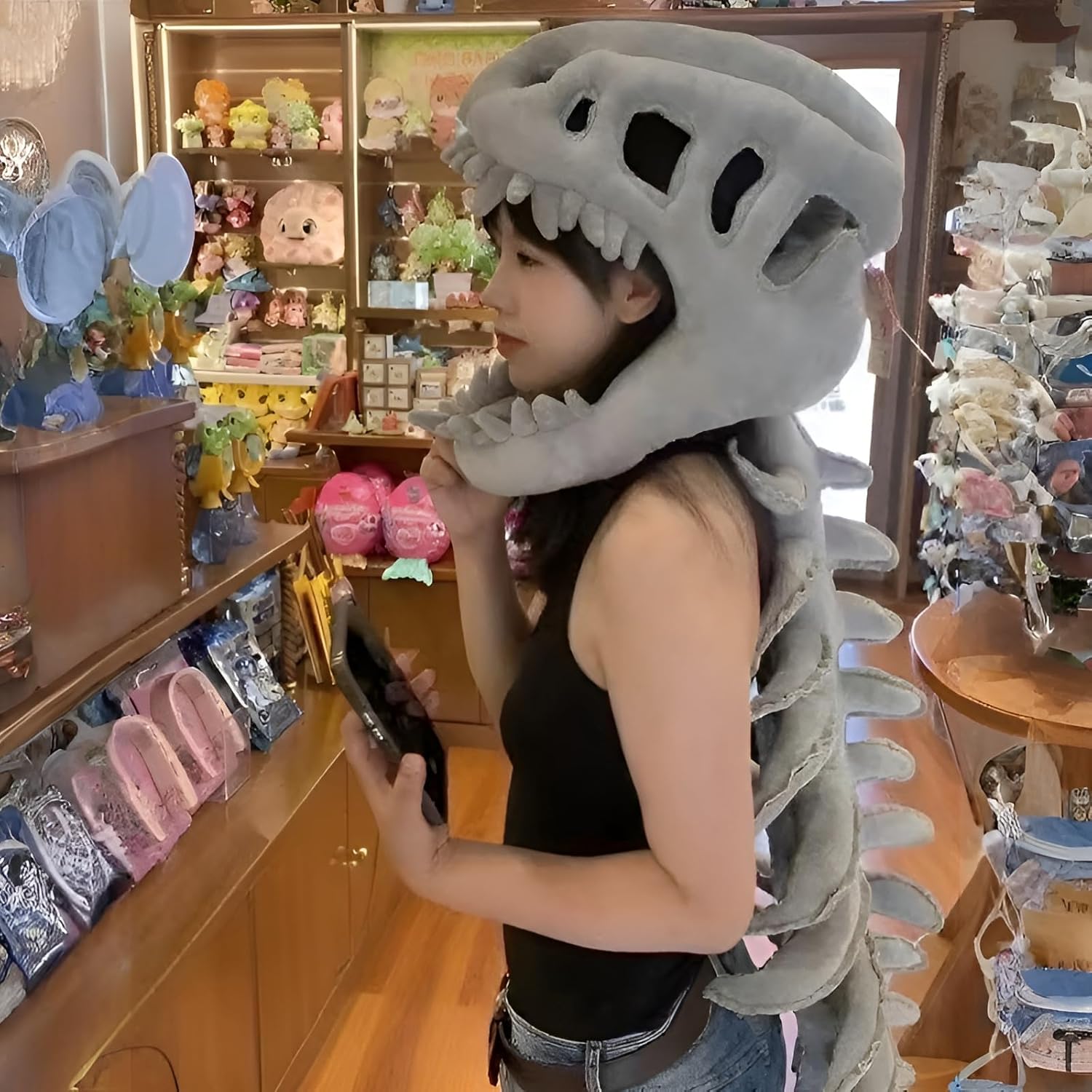 [Caividom] 恐龙帽子 ル 暴竜 かぶりもの ハロ 仮装 チューム 家族向け 軽量 綿素材 スト 外出 被り物