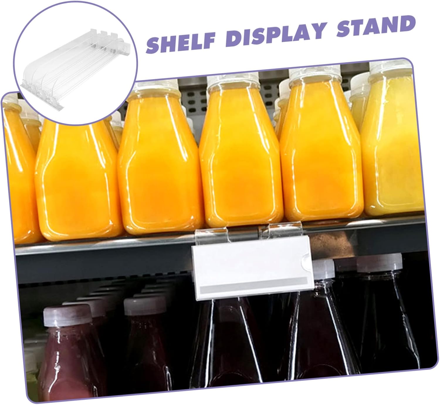 3pcs Beverage Shelf Glide Automatic Replenishment Pusher Tray for Supermarket Display Efficient Organization for Drinks and Cosmetics Long Material
