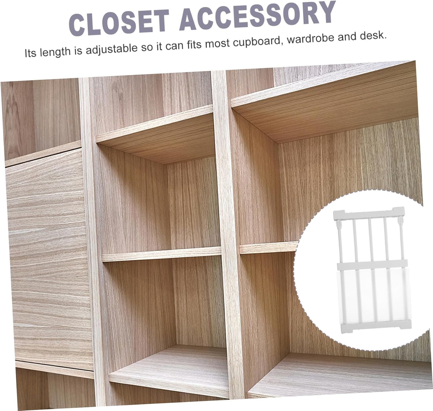 Garneck Adjustable Closet Storage Rack Retractable Shelves for Garage Closet Dividers White