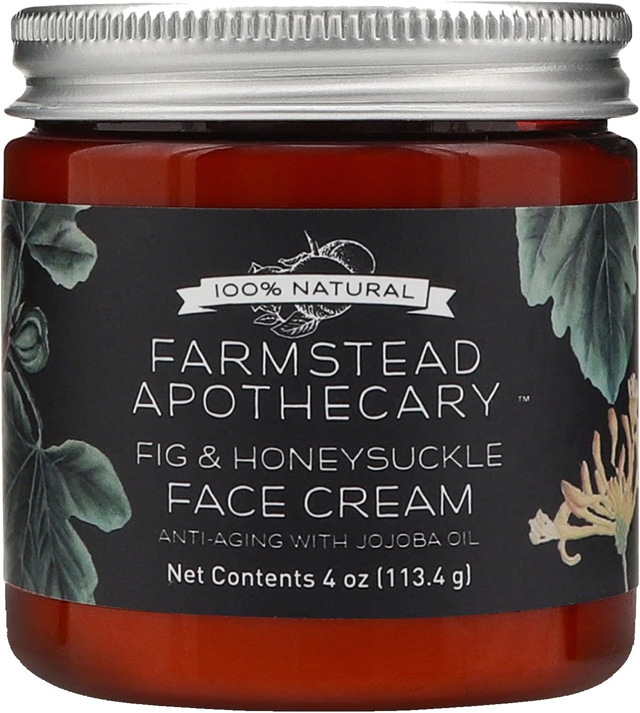 Farmstead Apothecary100% Natural Anti-Aging Face Cream with Jojoba Oil, Fig & Honey 4 oz
