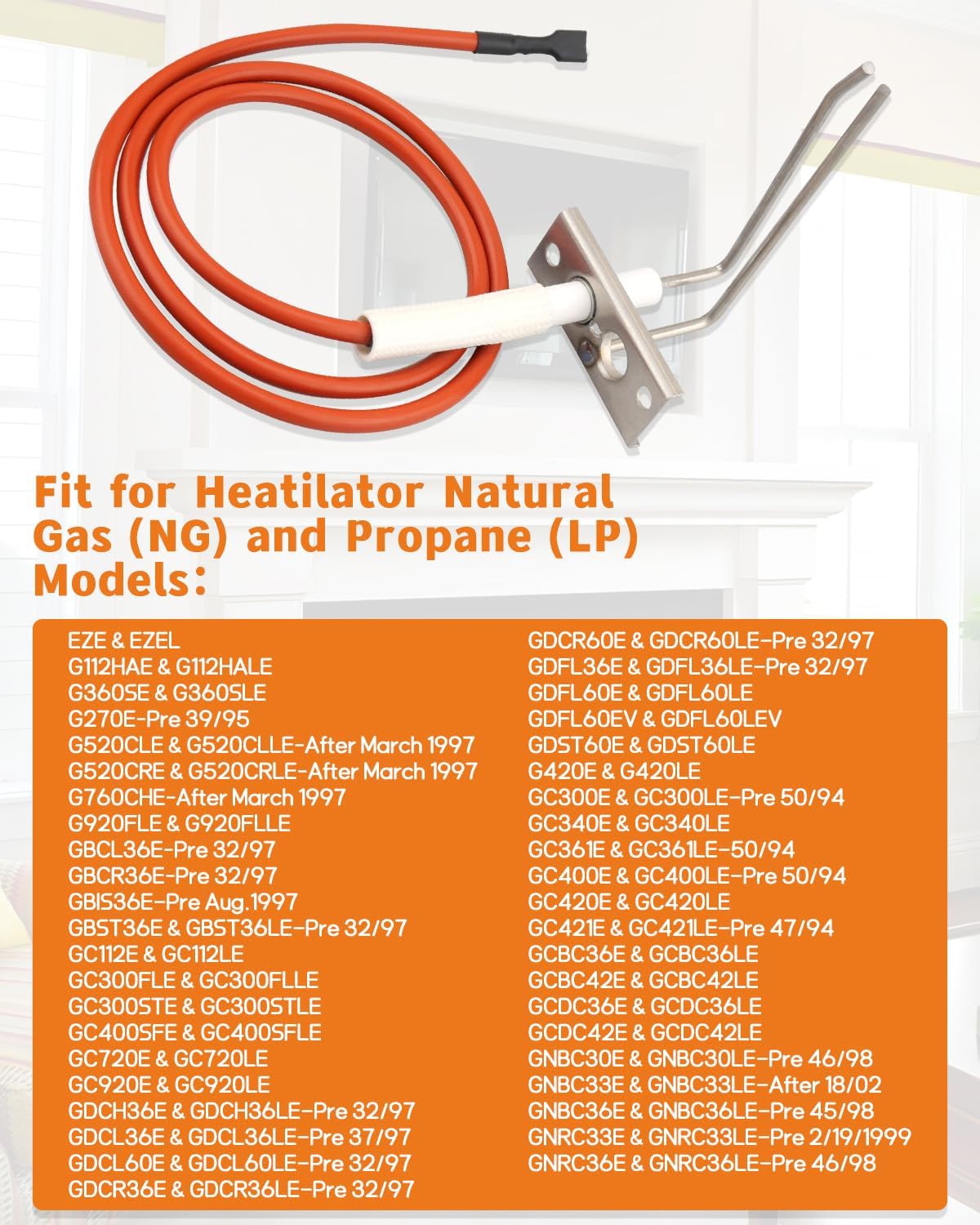 26541 Fireplace Electronic Ignitor Fit for Heatilator Natural Gas (NG) and Propane (LP) Models
