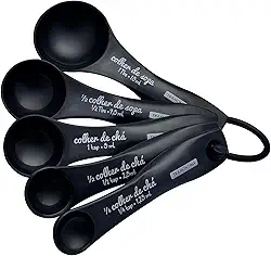 Jogo de Colheres Medidoras Tramontina Utilità em ABS Grafite 5 Peças