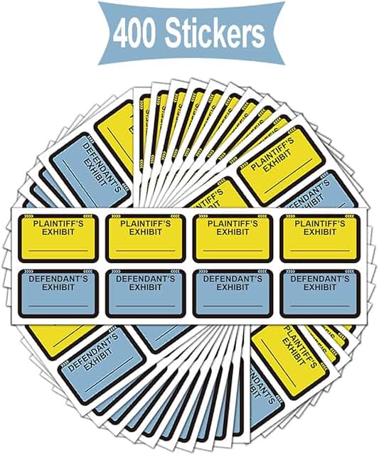 defendant exhibit stickers