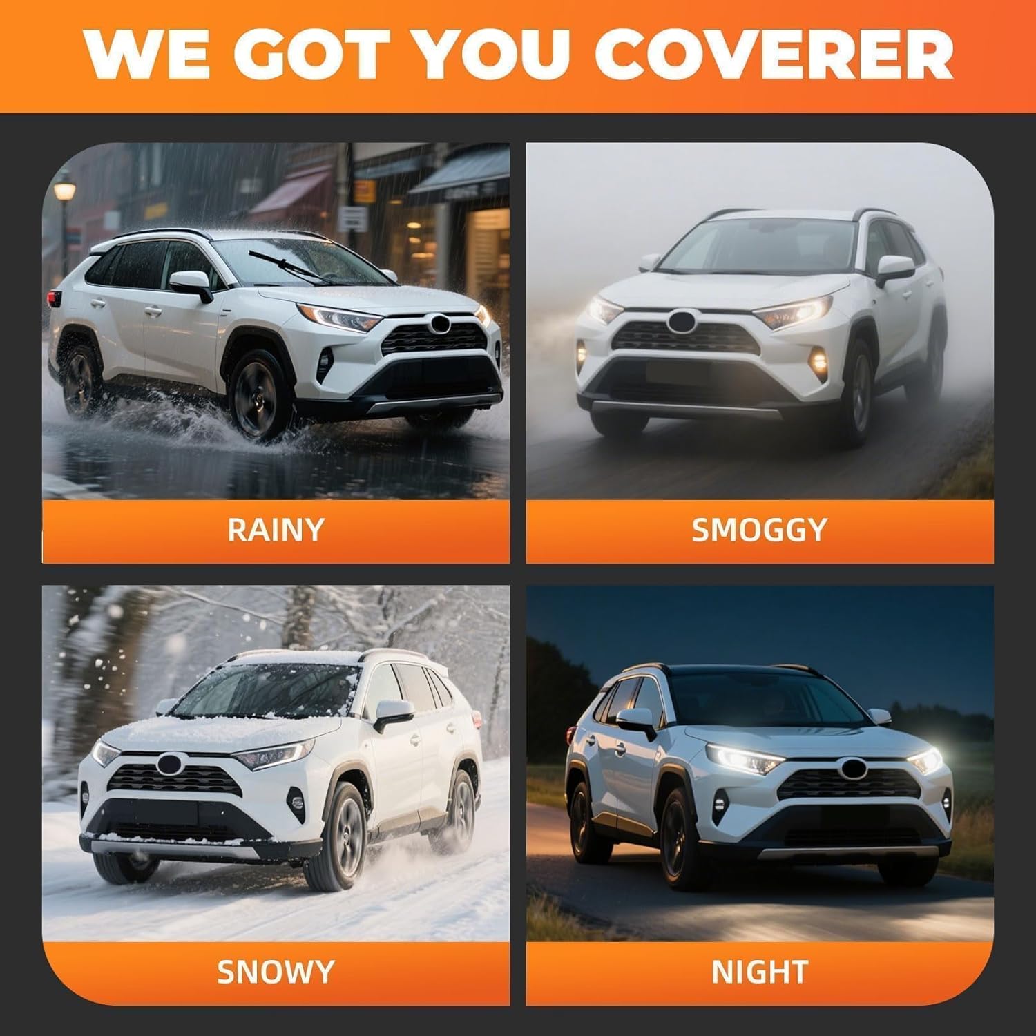 Passenger Side Headlight Assembly Projector Compatible with R-A-V-Four Hybrid LE/Limited/XLE/XSE/SE 2019 2020 2021 2022 2023 Front Headlamp 81110-0R162 (Right)