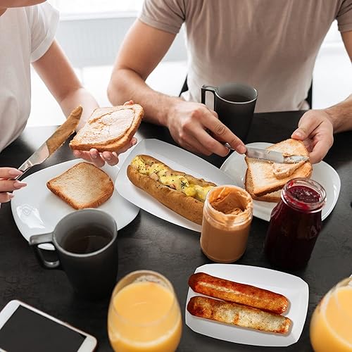 Miniatura 6 de Rtteri 400 bandejas de papel de 2 libras desechables para alimentos y botes para perros calientes, bandejas para nachos de 7 pulgadas, bandejas para