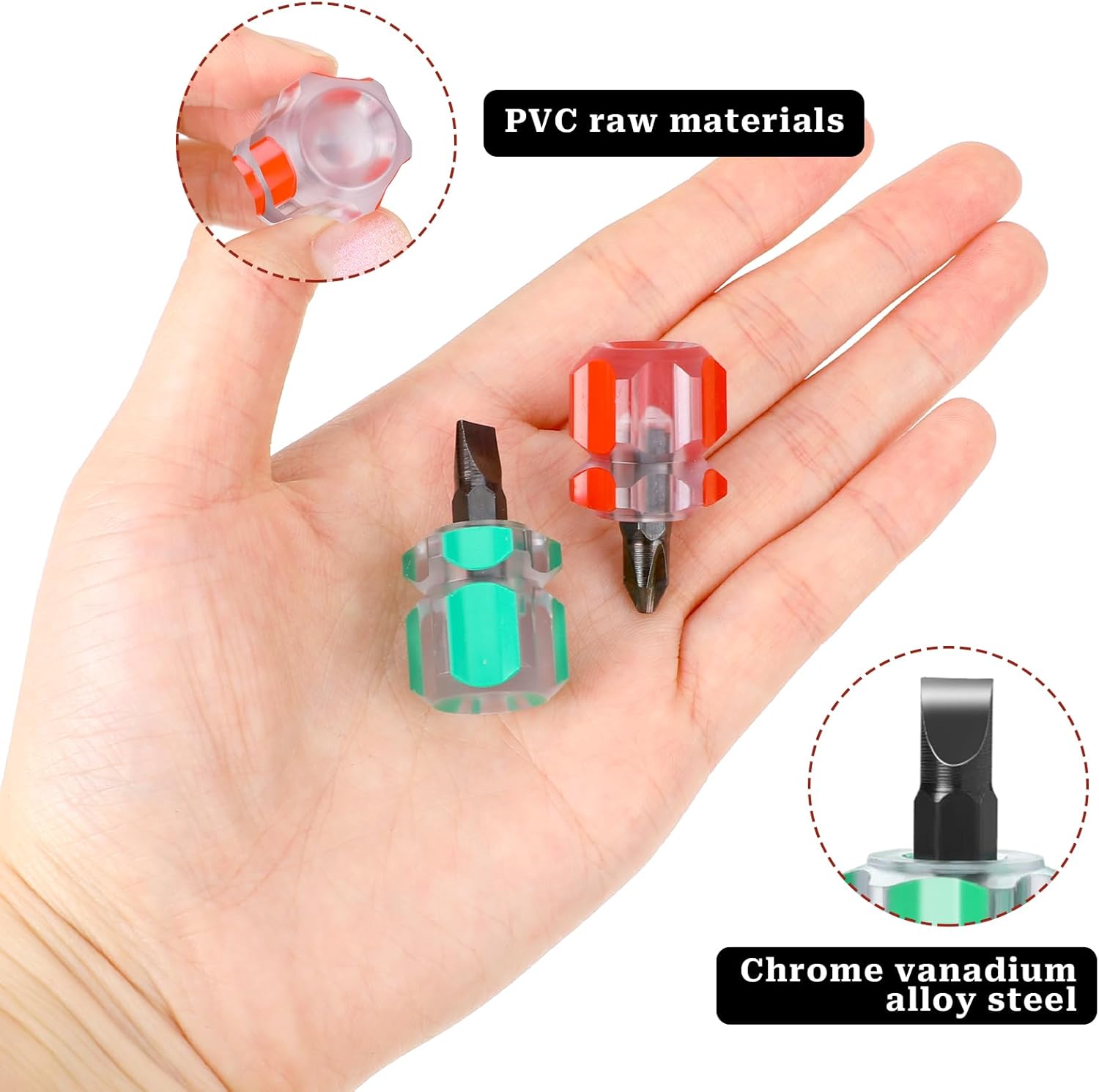 4 Pieces Sewing Machine Screwdriver Sewing Machine Tools Small Stubby Screwdriver with Flat Head and Cross Head for DIY Repairing Sewing Projects