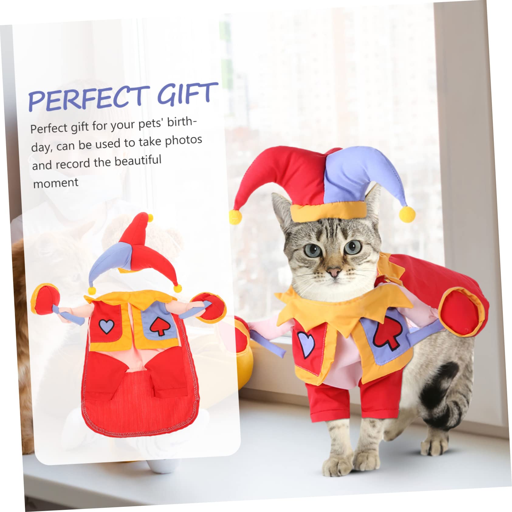 Happyyami 2sets Costume Per Animali Domestici Cartone Cappello Decorativo Per Cani e Gatti Abbigliamento Cosplay Resistente Per Feste e Eventi Completo Per Cuccioli e Gattini