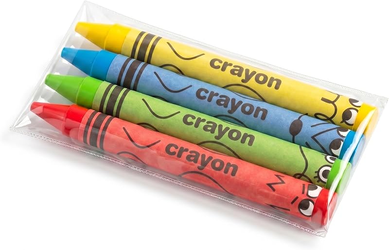 Bulk Crayons (100 Count) for Classroom, School & Party Favor Crayons | Non-Toxic Crayons in 25 Packs of 4 for Restaurants, Party Favors, Schools, Travel Activities, Student Rewards & Goodie Bags