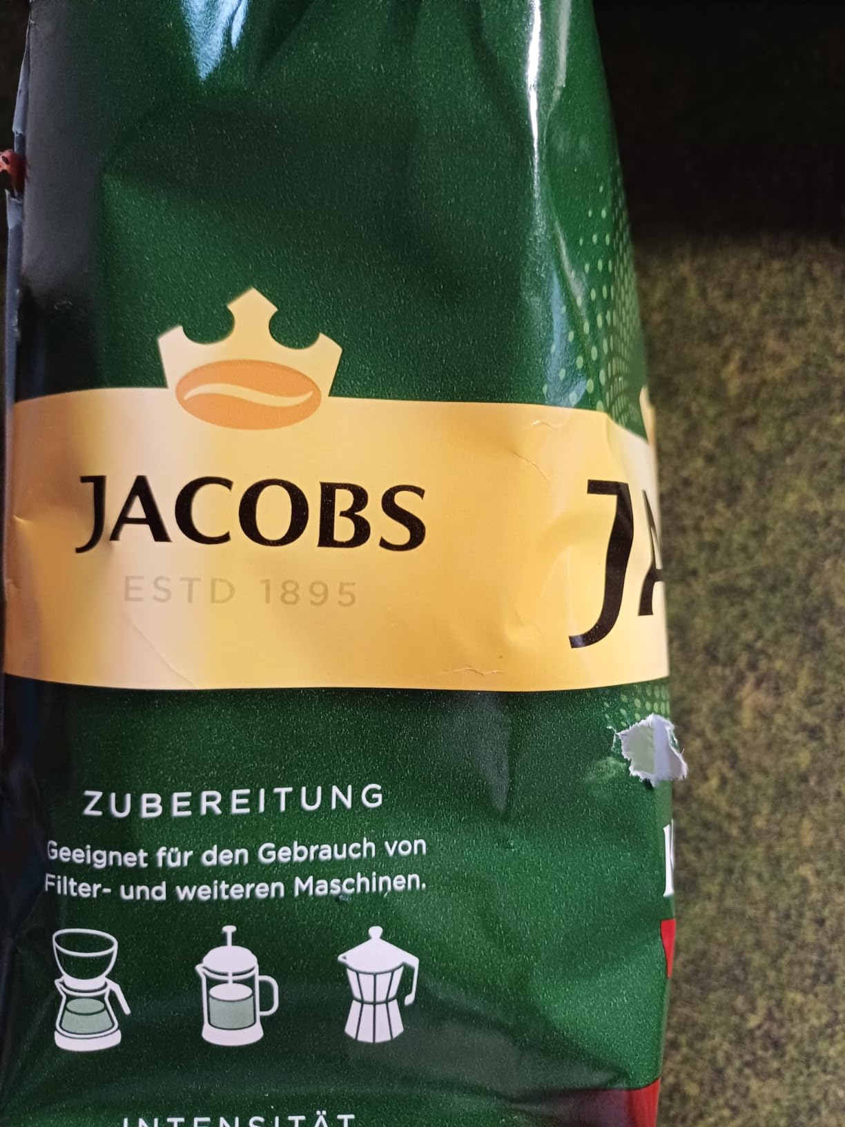 Kaffeepackung mit Loch erhalten - Kein Vakuum mehr