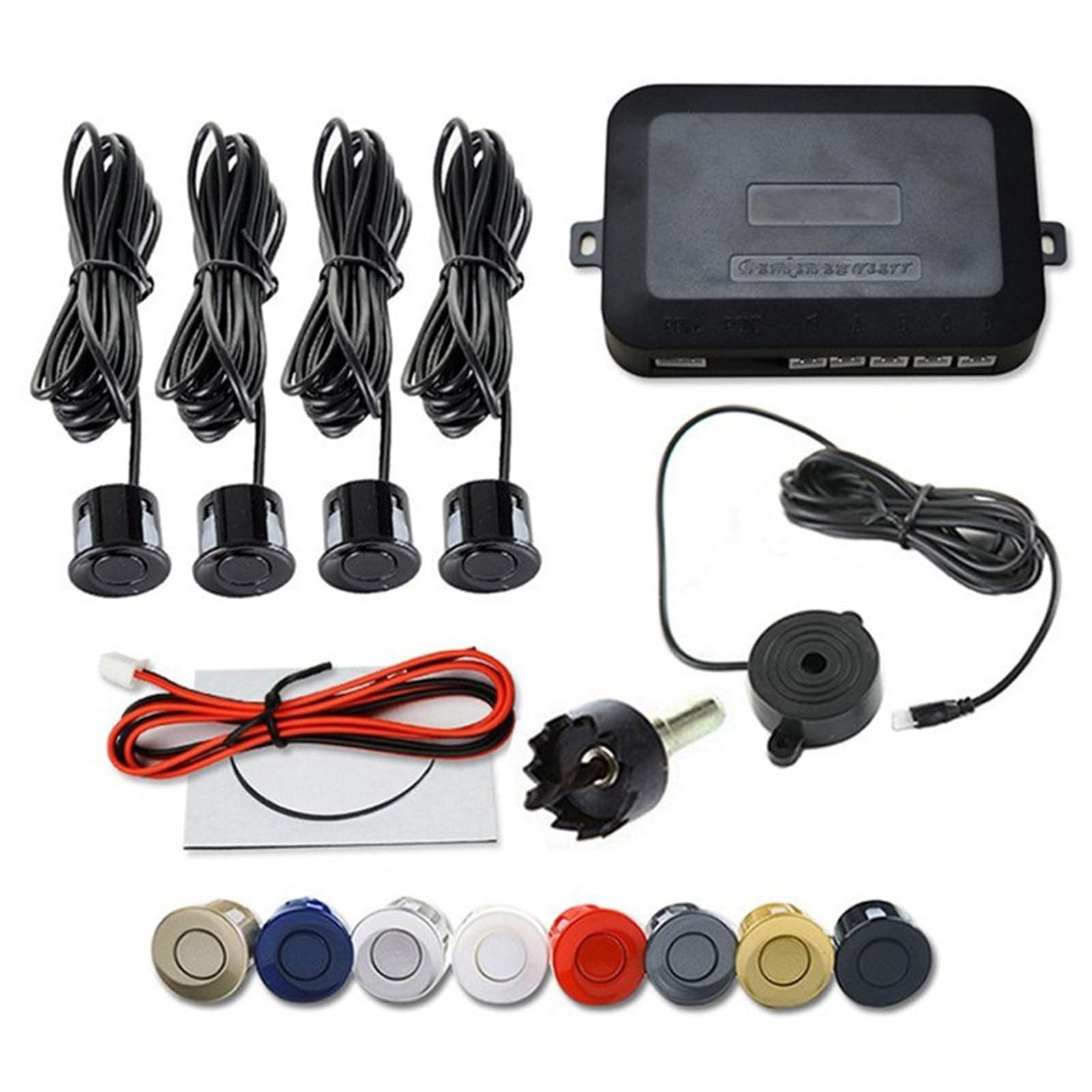 Aparcamiento Reverse Assist Kit Sensor Aparcamiento Para Coche 12 V 22 Mm Sensores Universales Zumbador Radar Marcha Atrás Indicador Alerta Sonora Sistemas Sonda Geomagnéticos
