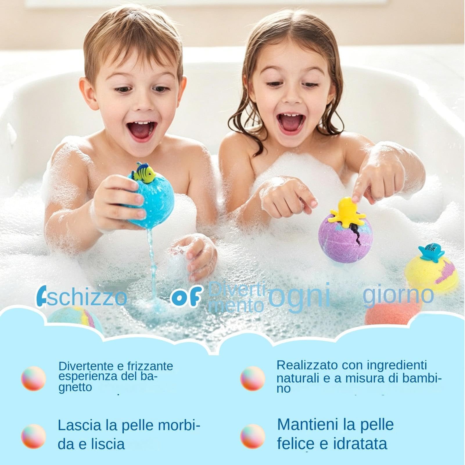 Palline Da Bagnoschiuma, Con Giocattolo Interattivo All'interno, 12 Pezzi, Set Di Palline Da Bagno Schiumose, Perle Di Sale Rilassanti E Profumate, Esperienza Profumata Delicata, Per Donne Uomini Bamb