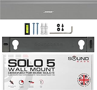 Sound Bass WB-120 Universal Soundbar Wall Mount Kit for Bose CineMate 120/Solo 5 (Black)