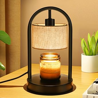 Candle Warmer Lamp with Timer, Dimmable Candle Lamp Warmer for Jar Candles, Wax Warmer with 2 Bulbs, Birthday Gifts for Women Mom, House Warming Gifts New Home Decor Single-Bracket