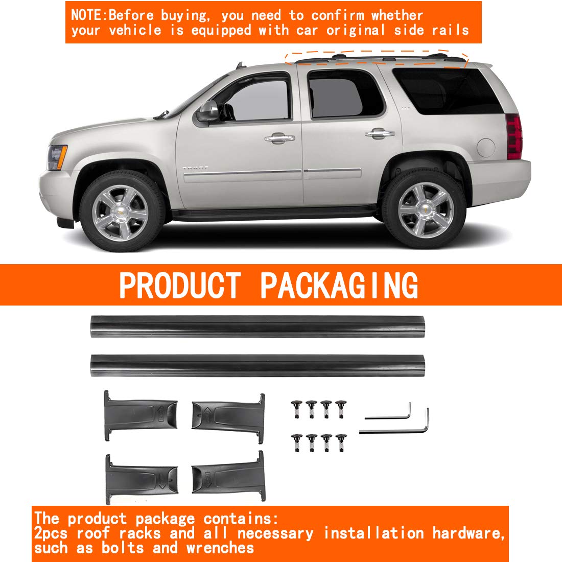 Buy Roof Rack Cross Bars Chevy Suburban / Tahoe / GMC Yukon XL