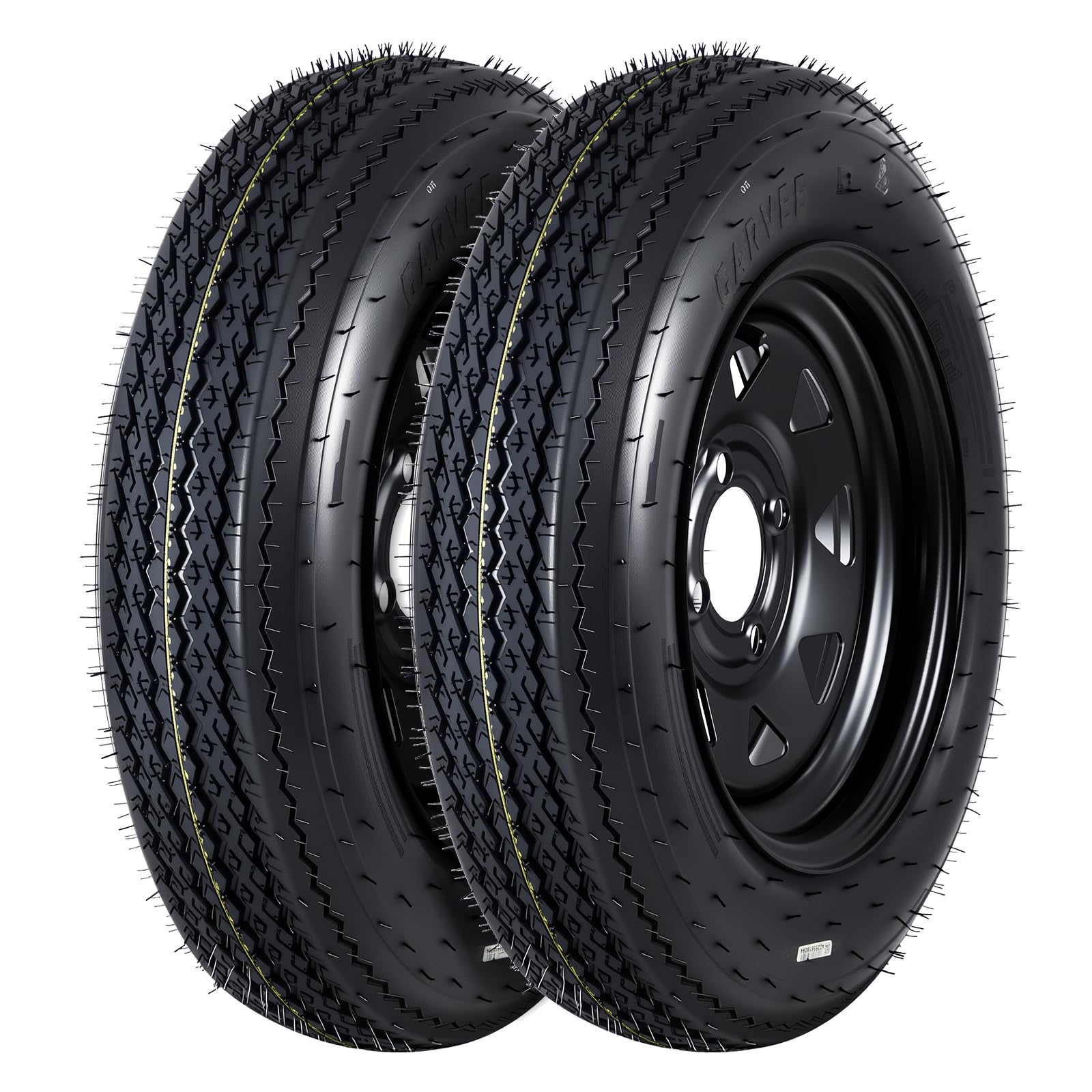 GarveeTech 4.80-12 Trailer Tire on Rim