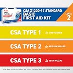 Ready First Aid CSA Type 2 Basic First Aid Kit - Suitable For Workplace With A Low Risk Work Environment Including Plastic Box (Small For 2-25 Workers)