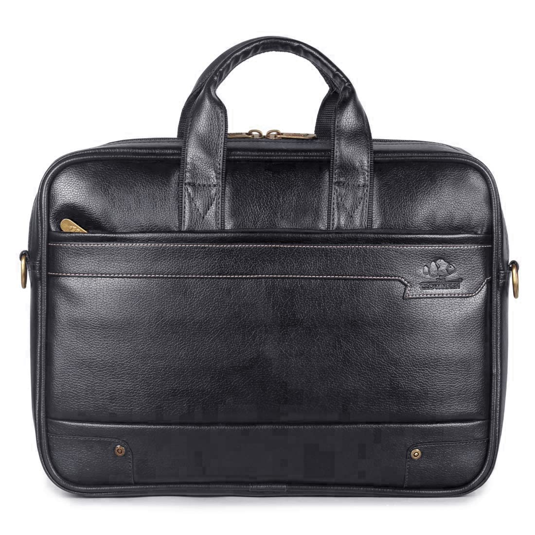 THE CLOWNFISH Unisex-Adult Faux Leather 15.6 Inch Utility Laptop Messenger Bag Briefcase (Black) (B09S5HQHR9) Amazon Price History, Amazon Price Tracker
