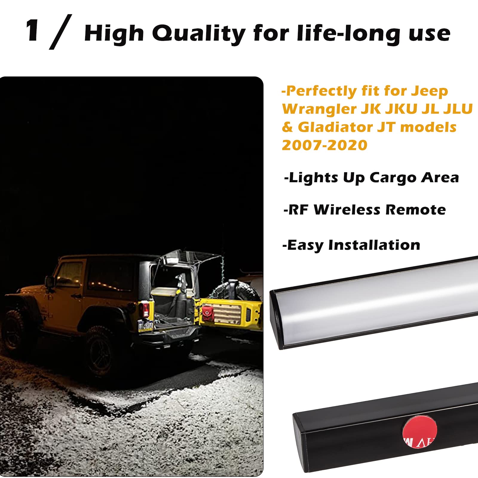 Buy Sunluway LED Rear Glass Lift Gate Dome Light Bar for Jeep Wrangler